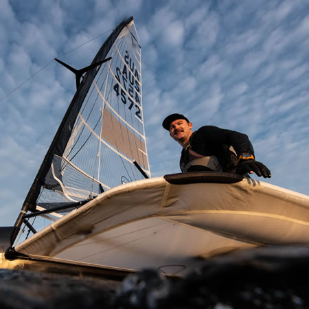 Nick Duessen smiling after winning the WA State Championship on his newly purchased MACH2.4 content image decided to buy